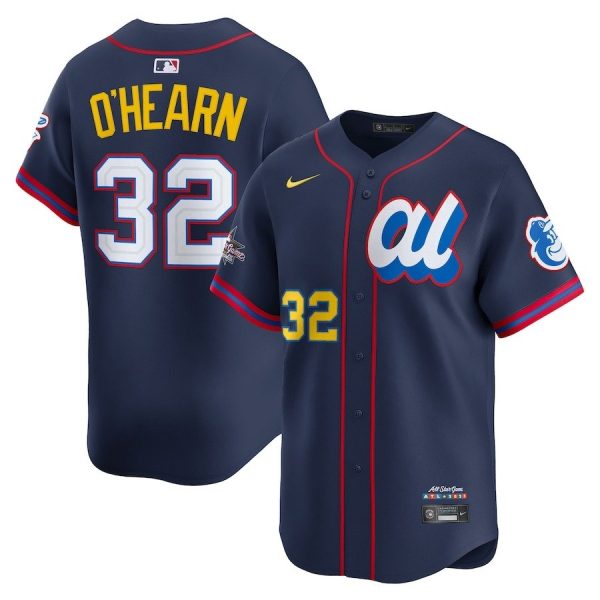 Men's American League #32 Ryan O'Hearn Nike Navy 2025 All-Star Edition Limited Player Jersey