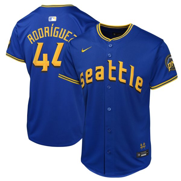 Youth Seattle Mariners Julio RodrÃ­guez Nike Navy City Connect Limited Player Jersey