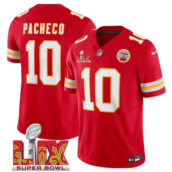 Youth Kansas City Chiefs #10 Isiah Pacheco Red Super Bowl LIX F.U.S.E. Vapor Limited Stitched Jersey