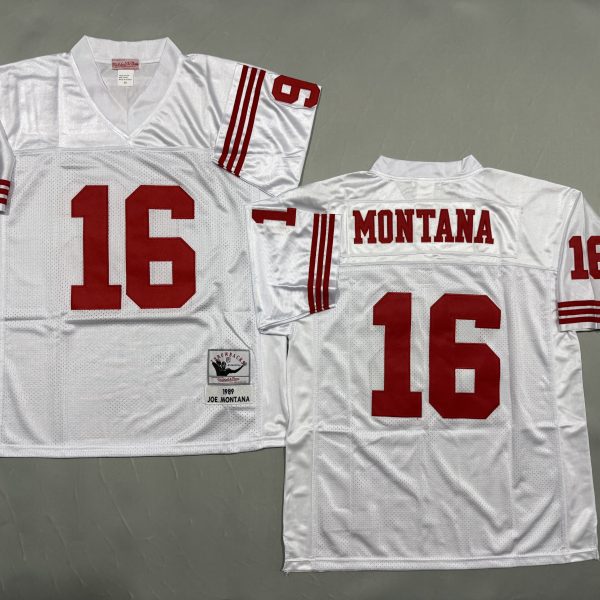 Men's #16 Joe Montana San Francisco 49ers White Jersey