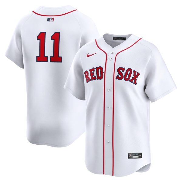 Men's Boston Red Sox #11 Rafael Devers Nike White Home Limited Player Jersey