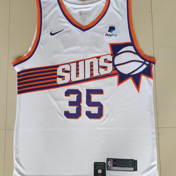 Men's #35 Kevin Durant Phoenix Suns White City Edition Jersey