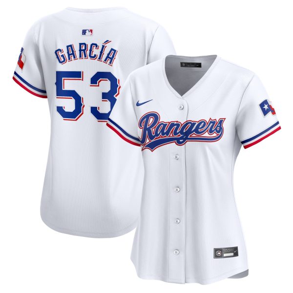 Women's Texas Rangers Adolis GarcÃ­a Nike White Home Limited Player Jersey