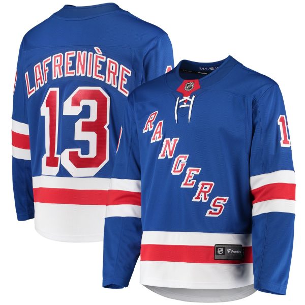 Men's New York Rangers Alexis Lafreniç«re Fanatics Blue Premier Breakaway Player Jersey