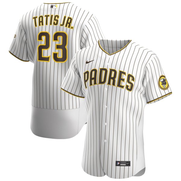 Men's San Diego Padres Fernando TatÃ­s Jr. Nike White/Brown Home Player Jersey