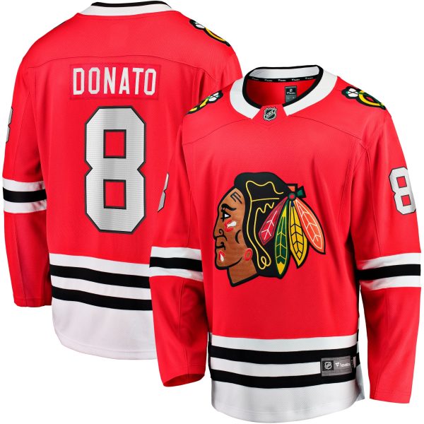 Men's Chicago Blackhawks Ryan Donato Fanatics Red Home Breakaway Jersey