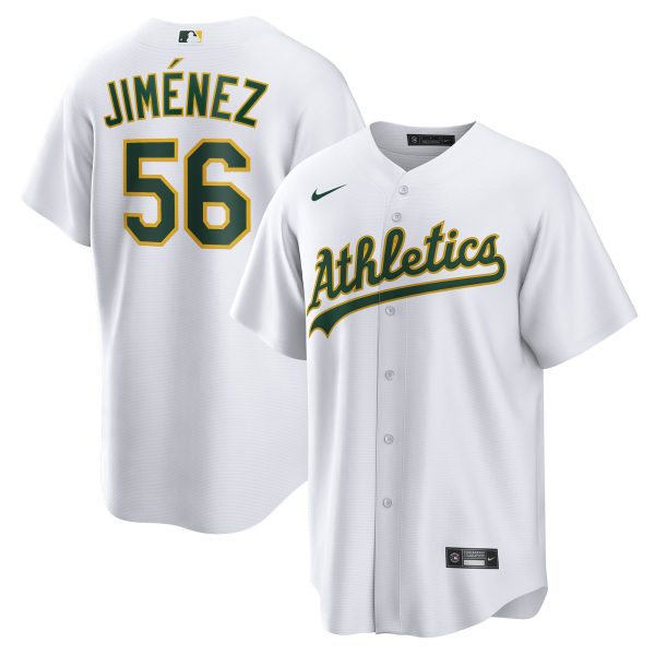 Men's Oakland Athletics Dany JimÃ©nez Nike White Home  Replica Player Jersey