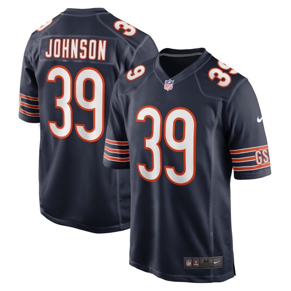 Men's Chicago Bears Quindell Johnson Nike  Navy Team Game Jersey