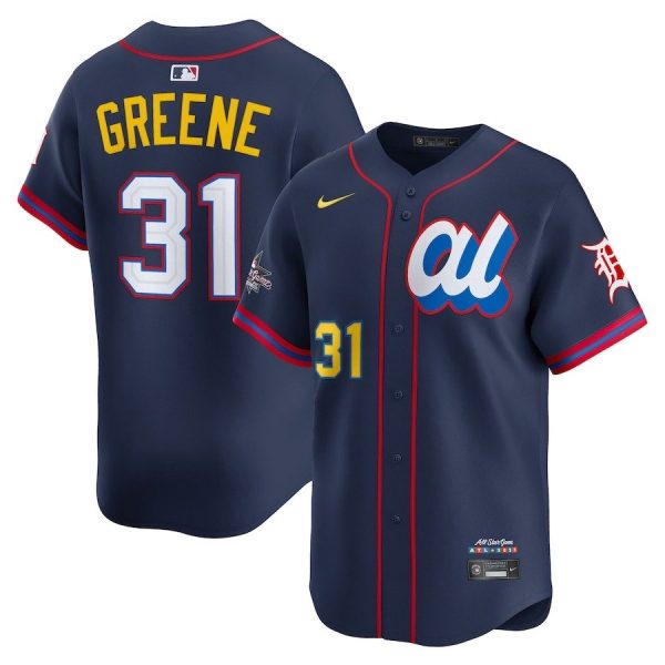 Men's American League #31 Riley Greene Nike Navy 2025 All-Star Edition Limited Player Jersey