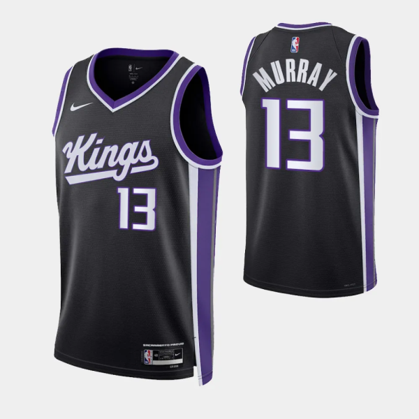 2023-24 Sacramento Kings Icon Edition #13 Keegan Murray Black Swingman Jersey