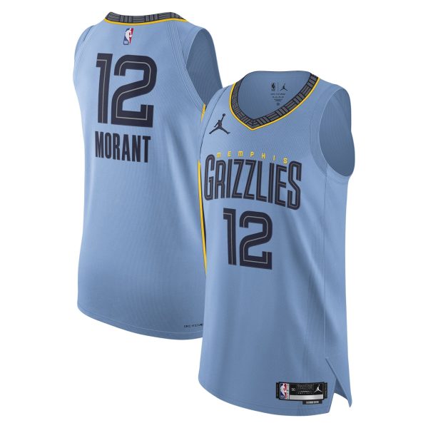Men's Memphis Grizzlies Ja Morant Jordan Brand Light Blue Player Jersey - Statement Edition