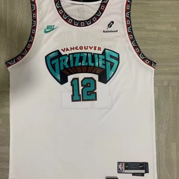 Men's #12 Ja Morant Memphis Grizzlies White City Edition Jersey