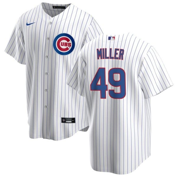 Men's #49 Tyson Miller Chicago Cubs Nike Home White Jersey