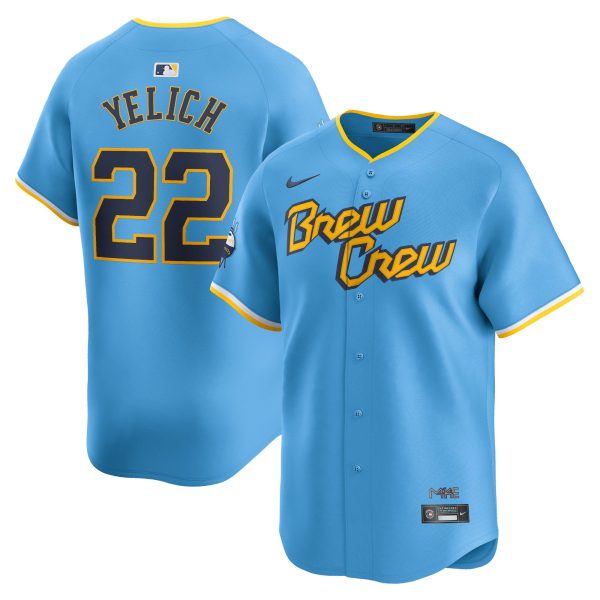 Men's Milwaukee Brewers Christian Yelich Nike Powder Blue City Connect Limited Player Jersey