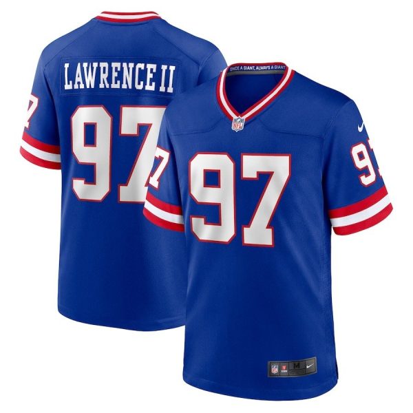 Men's New York Giants #97 Dexter Lawrence Nike Royal Alternate Game Jersey