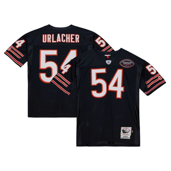 Men's Chicago Bears 2003 Brian Urlacher Mitchell & Ness Navy Throwback Retired Player Jersey