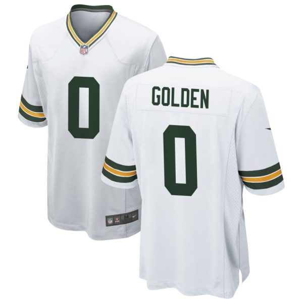 Men's Green Bay Packers #0 Matthew Golden Nike White Game Jersey