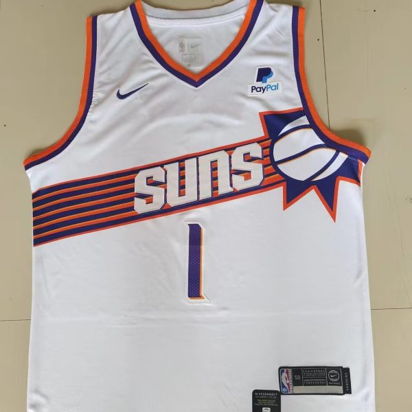 Men's #1 Devin Booker Phoenix Suns White City Edition Jersey