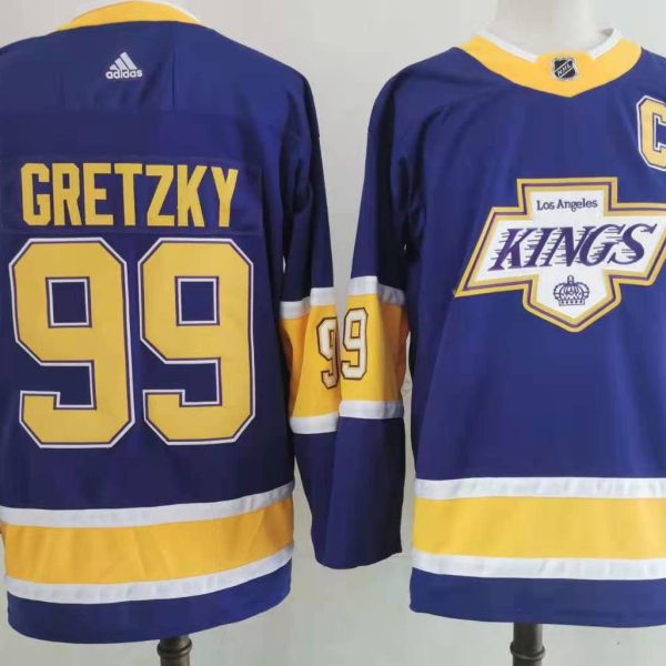 Men's #99 Wayne Gretzky Los Angeles Kings Purple NHL Jersey