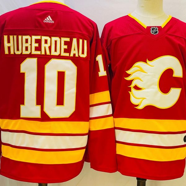 Men's #10 Jonathan Huberdeau Calgary Flames Red NHL Jersey