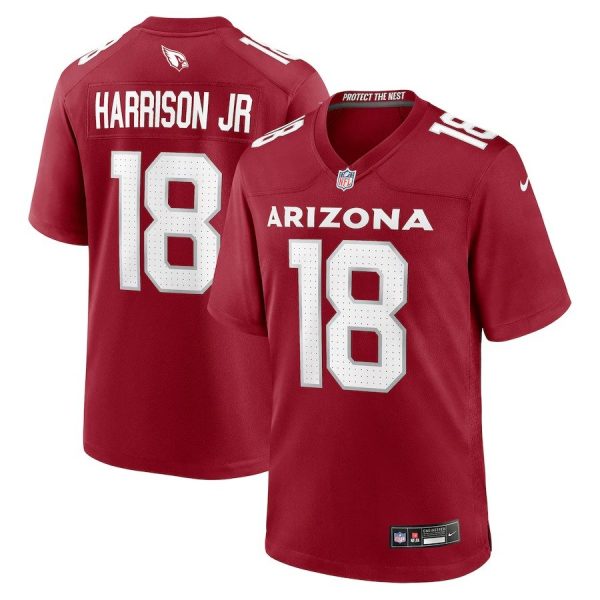 Men's Arizona Cardinals #18 Marvin Harrison Jr. Nike Cardinal Player Game Jersey