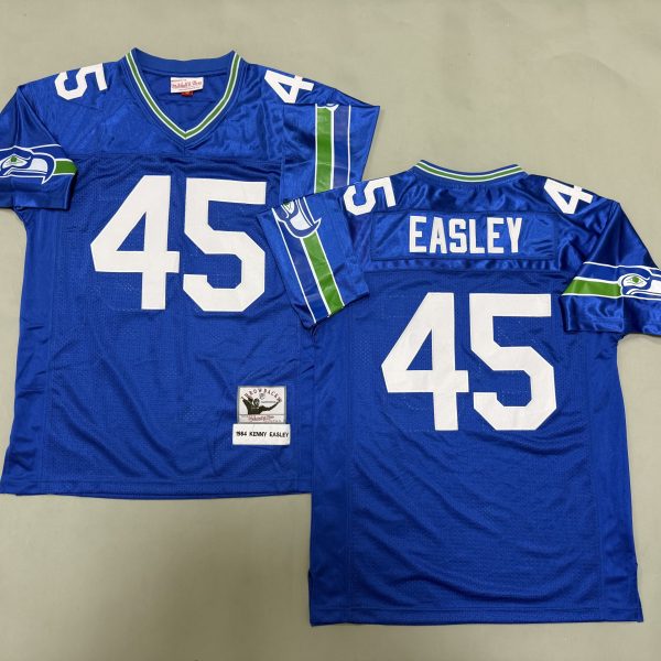 Men's #45 Kenny Easley Seattle Seahawks Blue Jersey