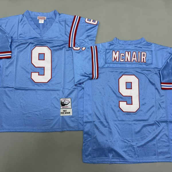 Men's #9 Steve McNair Tennessee Titans Blue Jersey