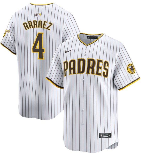 Men's San Diego Padres #4 Luis Arraez Nike White Home Limited Player Jersey