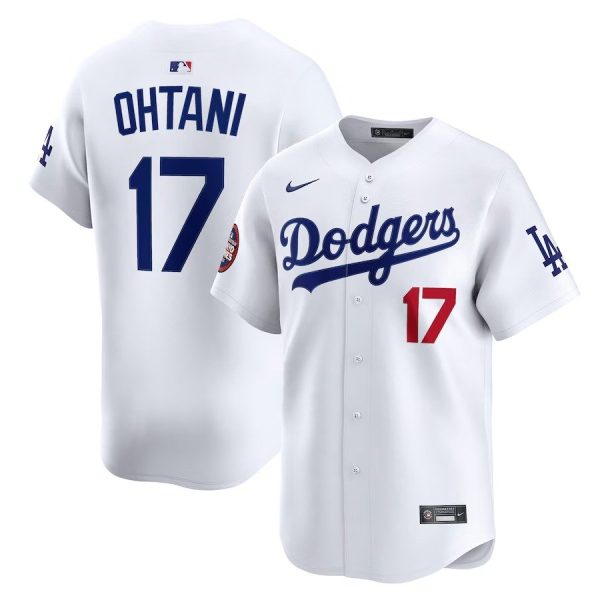 Men's #17 Shohei Ohtani Los Angeles Dodgers Nike 2025 MLB World Tour: Tokyo Series Home Limited Player White Jersey