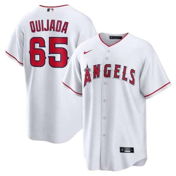 Men's #65 Jose Quijada Los Angeles Angels Nike Home Player White Jersey
