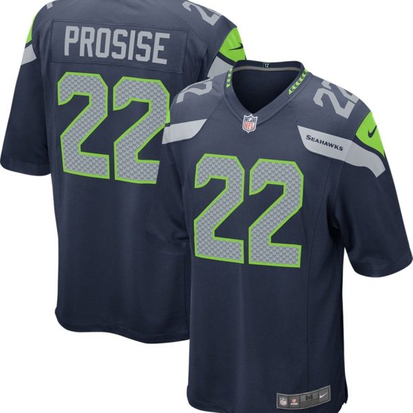 Youth Seattle Seahawks C.J. Prosise Nike College Navy Game Jersey
