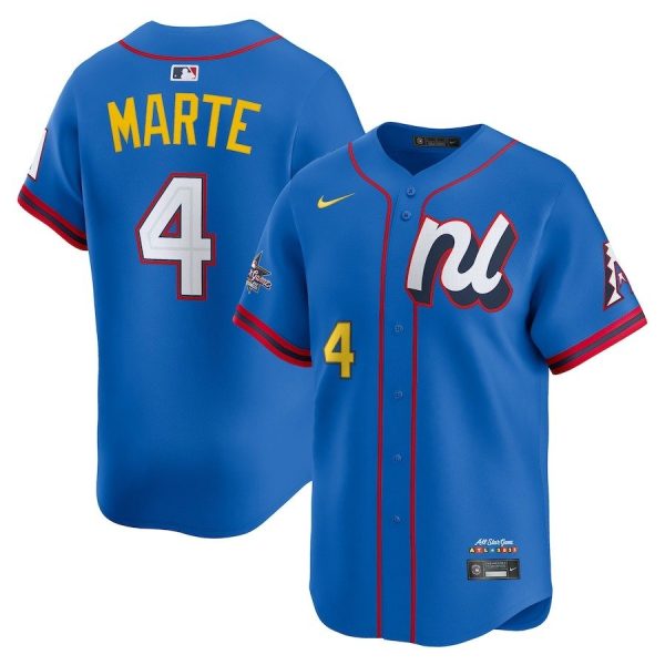 Men's National League #4 Ketel Marte Nike Blue 2025 All-Star Edition Limited Player Jersey