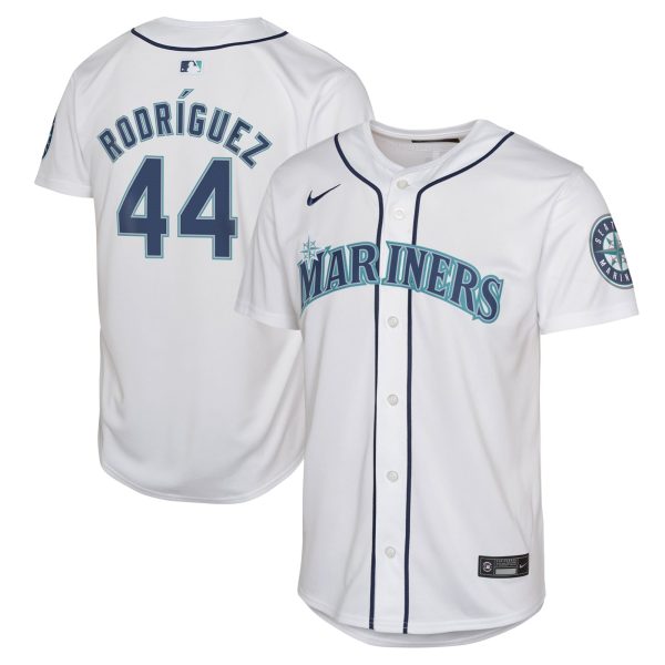 Youth Seattle Mariners Julio RodrÃ­guez Nike White Home Limited Player Jersey
