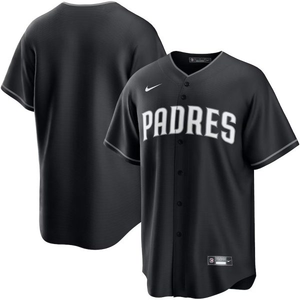 Men's San Diego Padres Nike Black Lights Out Replica Jersey