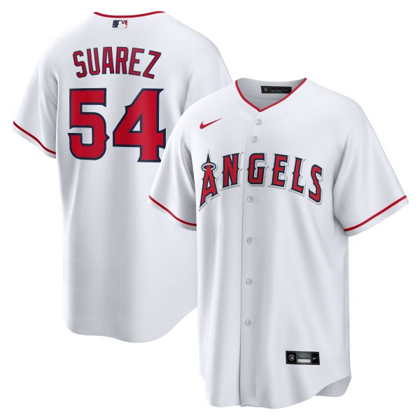 Men's Los Angeles Angels JosÃ© Suarez Nike White Home Replica Player Jersey