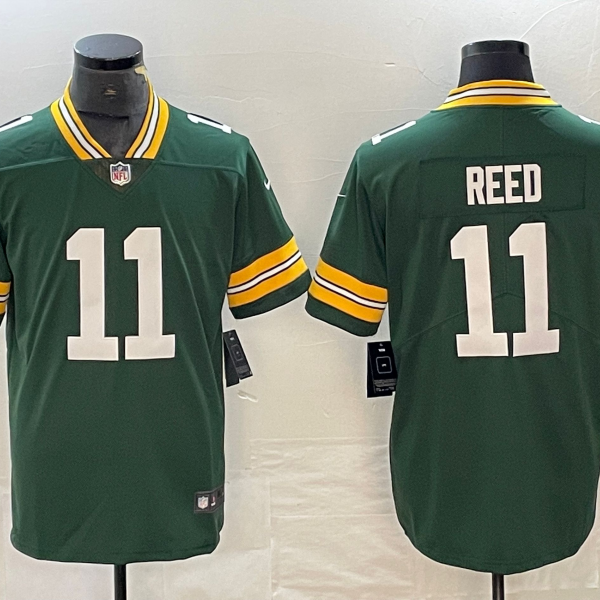 Men's Green Bay Packers #11 Green Jayden Reed Jersey