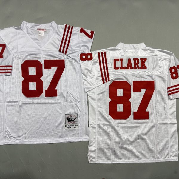 Men's #87 Dwight Clark San Francisco 49ers White Jersey
