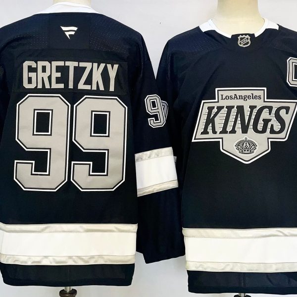 Men's #99 Wayne Gretzky Los Angeles Kings Black City Edition Jersey