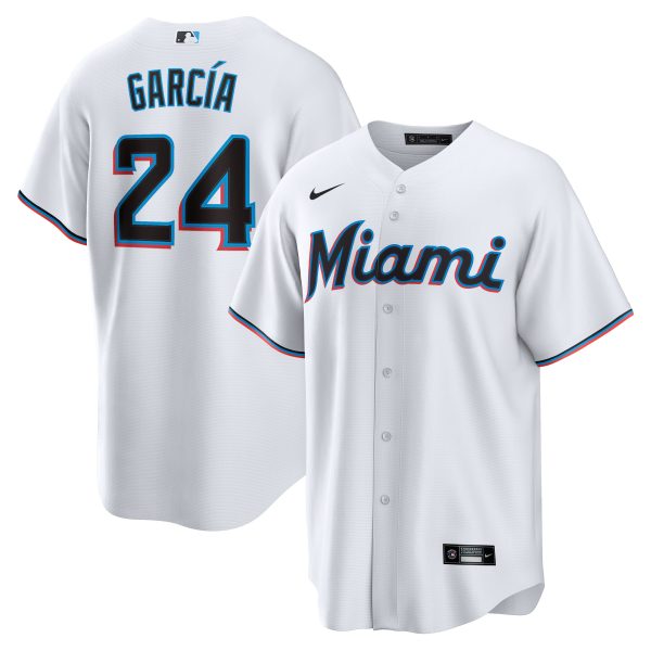 Men's Miami Marlins AvisaÃ­l GarcÃ­a Nike White Home  Replica Player Jersey