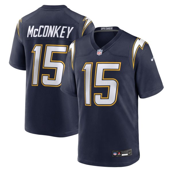 Men's Los Angeles Chargers #15 Ladd McConkey Nike Navy Alternate Super Chargers Game Player Jersey