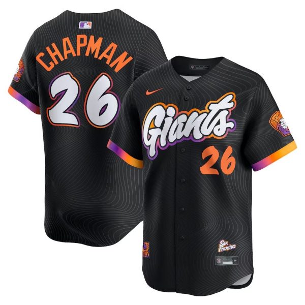 Men's #26 Matt Chapman San Francisco Giants Nike 2025 City Connect Limited Anthracite Jersey