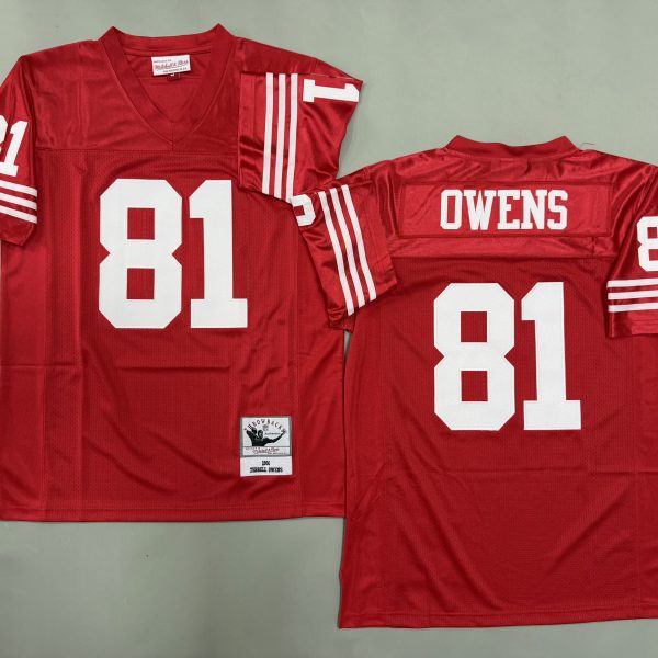 Men's #81 Terrell Owens San Francisco 49ers Red Jersey