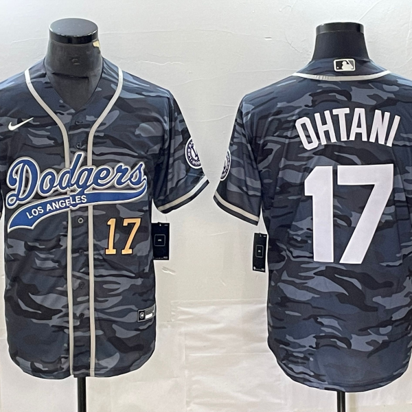 Men's Los Angeles Dodgers #17 Nike Camouflage Shohei Ohtani Jersey