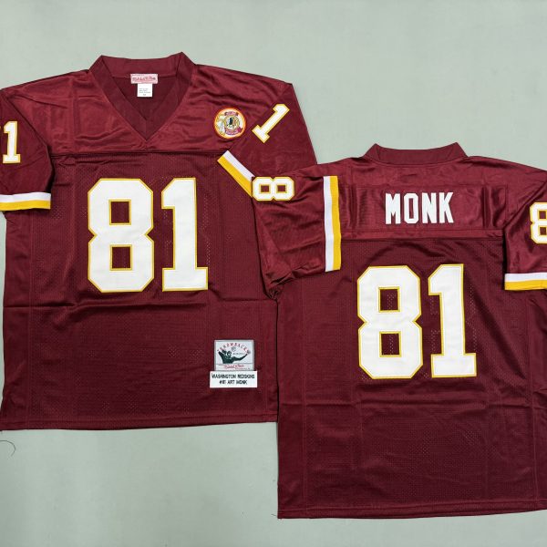 Men's Washington Commanders #81 Art Monk Red Jersey