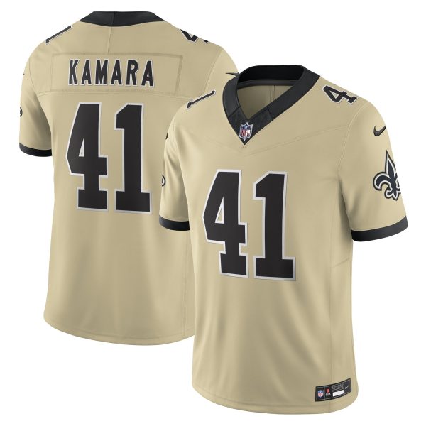 Men's New Orleans Saints #41 Alvin Kamara Nike Gold Alternate Gameday Golds Alternate Vapor F.U.S.E. Limited Jersey