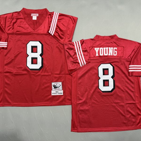 Men's #8 Steve Young San Francisco 49ers Red Jersey