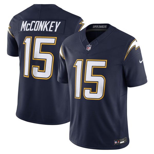 Men's Los Angeles Chargers #15 Ladd McConkey Nike Navy Alternate Super Chargers Vapor F.U.S.E. Limited Jersey