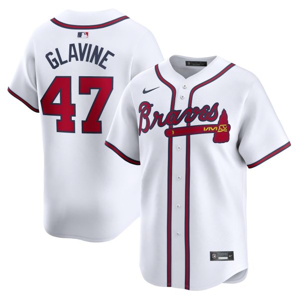 Men's Atlanta Braves Tom Glavine Nike White Home Limited Player Jersey