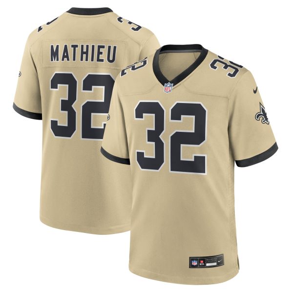 Men's New Orleans Saints #32 Tyrann Mathieu Nike Gold Gameday Golds Alternate Game Player Jersey