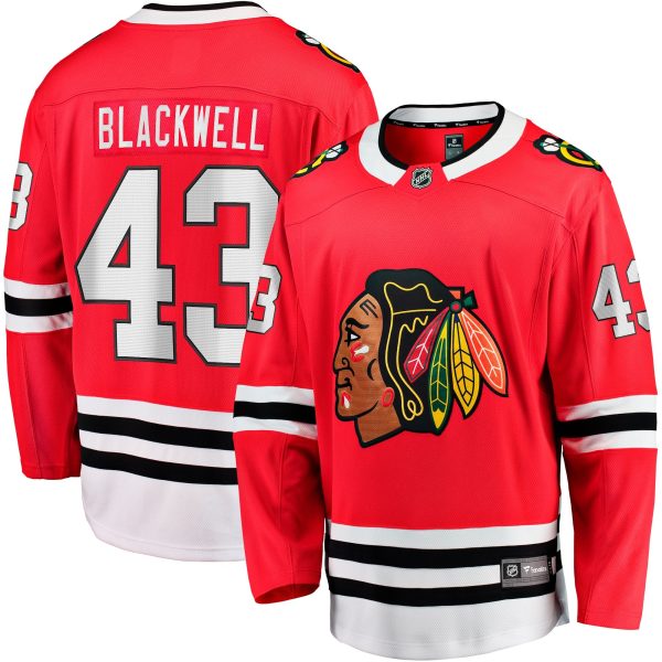 Men's Chicago Blackhawks Colin Blackwell Fanatics Red Home Breakaway Jersey